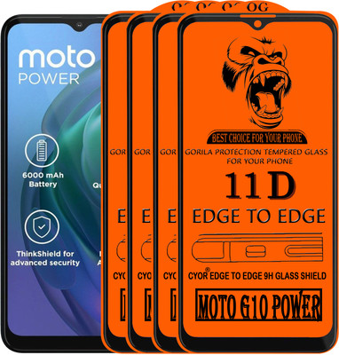 CYOR Edge To Edge Tempered Glass for MOTO G10 POWER(Pack of 4)