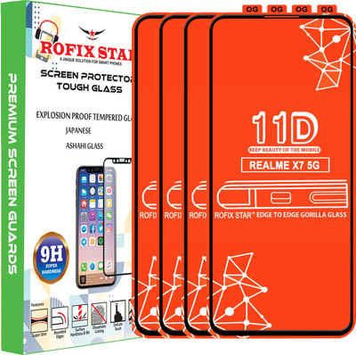 Rofix star Edge To Edge Tempered Glass for REALME X7 PRO 5G(Pack of 4)
