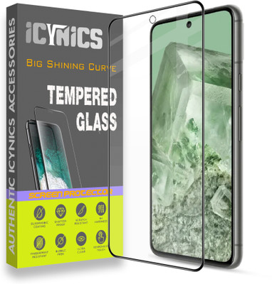 ICYNICS Edge To Edge Tempered Glass for Google Pixel 8, Anti-Fingerprint, Waterproof, Oil-resistant, Bubble-Free, Anti-Static, Scratch Resistant Full Coverage with Wooden box to ensure safety(Pack of 1)