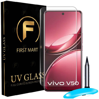 FIRST MART Edge To Edge Tempered Glass for Vivo V50 5G, Vivo V50(Pack of 1)