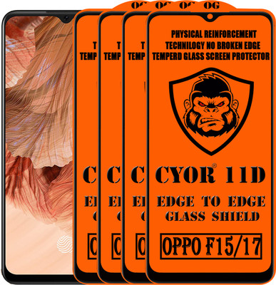 CYOR Edge To Edge Tempered Glass for OPPO F17(Pack of 4)