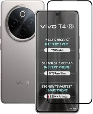 DSCASE Edge To Edge Tempered Glass for vivo T4 5G, vivo T4 5G(Pack of 1)