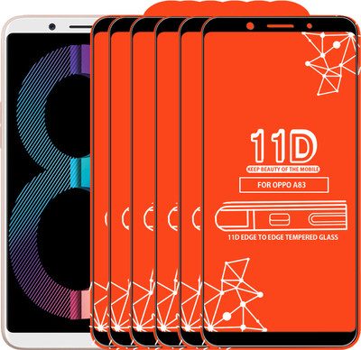 Qyist Edge To Edge Tempered Glass for Oppo A83(Pack of 6)