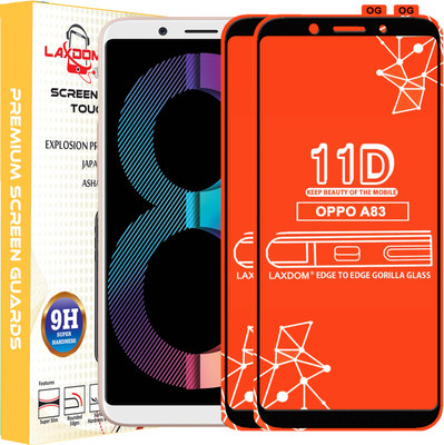 Laxdom Edge To Edge Tempered Glass for Oppo A83(Pack of 2)