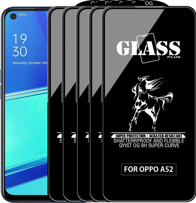 Qyist Edge To Edge Tempered Glass for OPPO A52(Pack of 5)