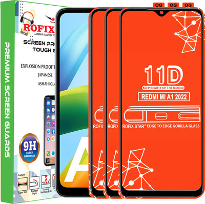 Rofix star Edge To Edge Tempered Glass for REDMI MI A1 2022(Pack of 3)