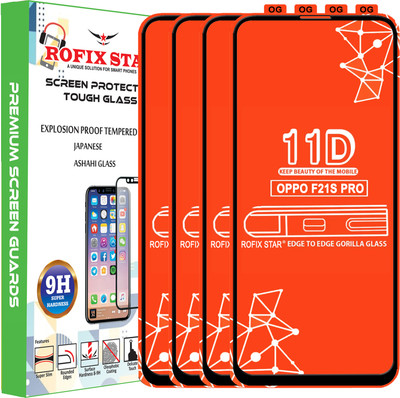 Rofix star Edge To Edge Tempered Glass for OPPO F21S PRO(Pack of 4)