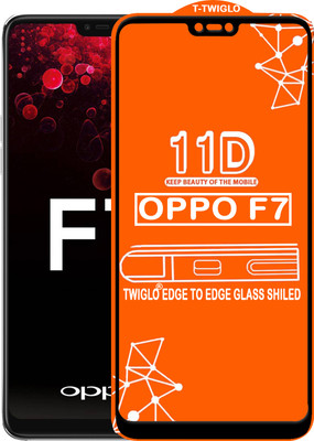 TWIGLO Edge To Edge Tempered Glass for OPPO F7(Pack of 1)