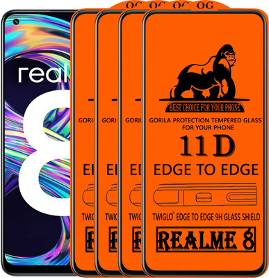 CYOR Edge To Edge Tempered Glass for REALME 8(Pack of 4)