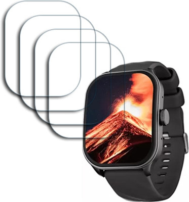SOMTONE Edge To Edge Tempered Glass for Fastrack Revoltt FS1 Pro 1.96 inch SMARTWATCH SCREEN GUARD(Pack of 4)