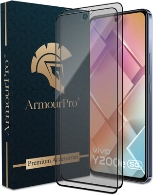 ArmourPro Edge To Edge Tempered Glass for Vivo Y200e 5G, Vivo Y200e, VIvo Y00 5G, Vivo T3 5G, Matte Finish Glass(Pack of 2)