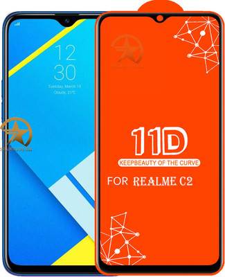 SEVEN7STAR Edge To Edge Tempered Glass for Realme C2(Pack of 1)