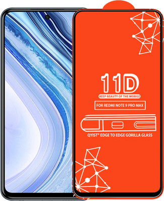 Qyist Edge To Edge Tempered Glass for Redmi Note 9 Pro Max(Pack of 1)