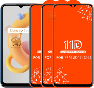 HQ Protection Edge To Edge Tempered Glass for Realme C11 2021(Pack of 3)