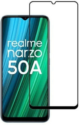 DMJHP Edge To Edge Tempered Glass for Realme Narzo 50A(Pack of 1)