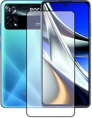 O2MG Edge To Edge Tempered Glass for POCO X4 Pro 5G(Pack of 1)