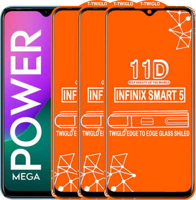 TWIGLO Edge To Edge Tempered Glass for INFINIX SMART 5(Pack of 3)