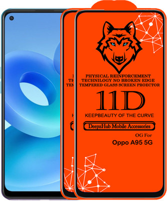 DeepzHub Edge To Edge Tempered Glass for OPPO A95 5G(Pack of 2)