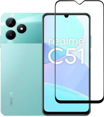 VISHZONE Edge To Edge Tempered Glass for Realme C51(Pack of 1)