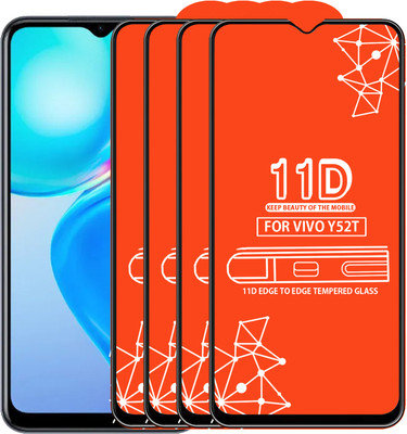 Qyist Edge To Edge Tempered Glass for Vivo Y52T(Pack of 4)