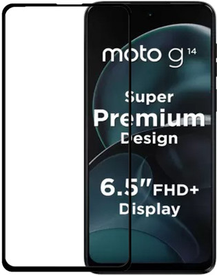 NKCASE Edge To Edge Tempered Glass for Motorola G14, Moto G14(Pack of 1)