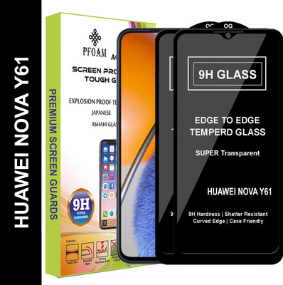 PFOAM Edge To Edge Tempered Glass for HUAWEI NOVA Y61(Pack of 2)