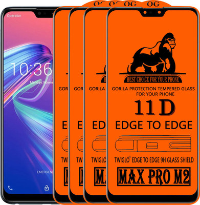 TWIGLO Edge To Edge Tempered Glass for Asus Zenfone Max Pro M2(Pack of 4)