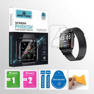 SOMTONE Edge To Edge Tempered Glass for Maxima Max Pro X2 1.4 inch Smartwatch 2 PROTECTOR + 2 WIPES + 2 DUST REMOVAL STICKER + 1 WIPER(Pack of 2) SOMTONE Edge To Edge Tempered Glass for Maxima Max Pro X2 1.4 inch Smartwatch 2 PROTECTOR + 2 WIPES + 2 DUST REMOVAL STICKER + 1 WIPER(Pack of 2)