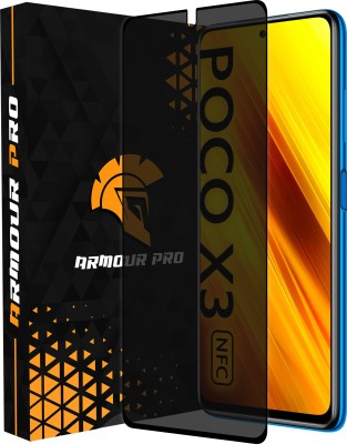 ArmourPro Edge To Edge Tempered Glass for Poco X3, Poco X3 Pro, (Privacy Protection Anti Spy Glass)(Pack of 1)