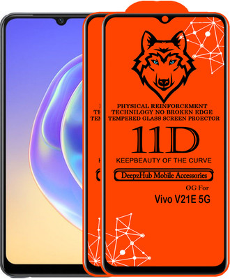 DeepzHub Edge To Edge Tempered Glass for Vivo V21e 5G(Pack of 2)