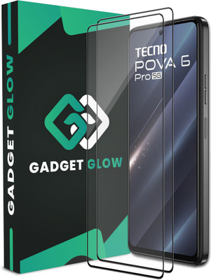 Gadget Glow Edge To Edge Tempered Glass for Tecno Pova 6 Pro 5G, Tecno Pova 6 Pro, Pova 6 Pro 5G(Pack of 2)