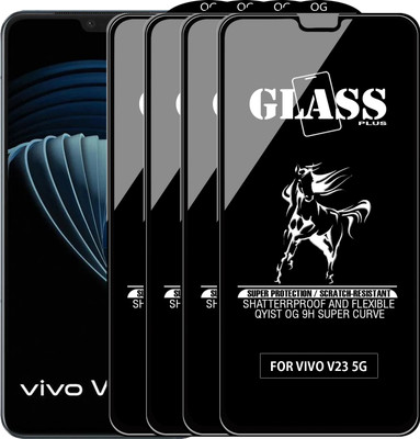 Qyist Edge To Edge Tempered Glass for VIVO V23 5G(Pack of 4)