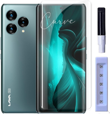 OneTech Edge To Edge Tempered Glass for Lava Blaze Curve 5G 9H Hardness, UV Premium Screen Protector(Pack of 1)