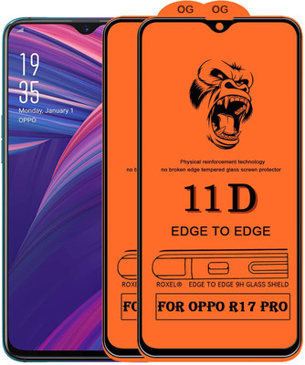9H Edge To Edge Tempered Glass for Oppo R17 Pro-11D Glass(Pack Of 2)(Pack of 2)