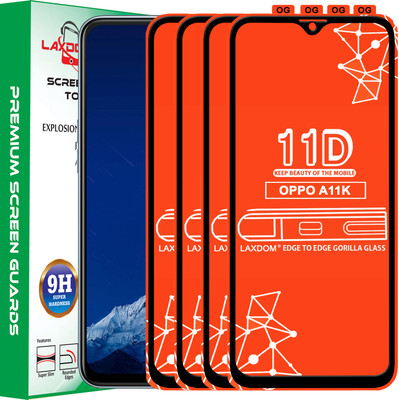 Laxdom Edge To Edge Tempered Glass for OPPO A11K(Pack of 4)