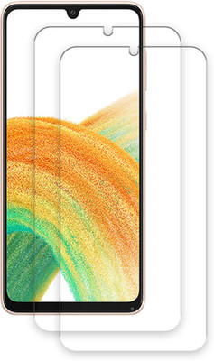 SOMTONE Edge To Edge Tempered Glass for Samsung Galaxy A33 5G TEMPERED GUARD FRONTP2(Pack of 2)