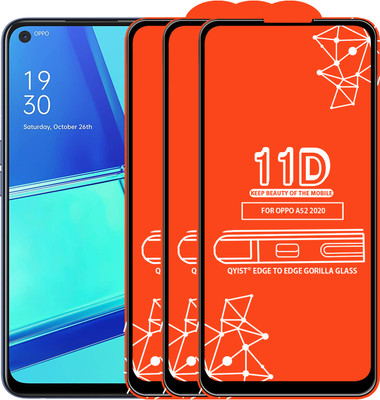 Qyist Edge To Edge Tempered Glass for Oppo A52(Pack of 3)