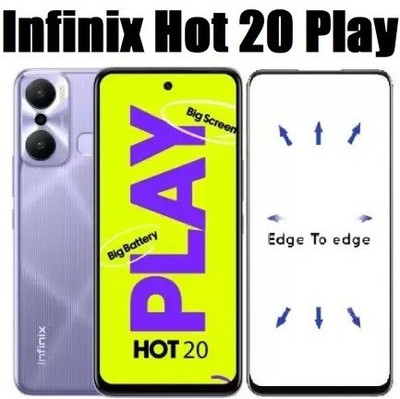 O2MG Edge To Edge Tempered Glass for Infinix Hot 20 Play(Pack of 1)