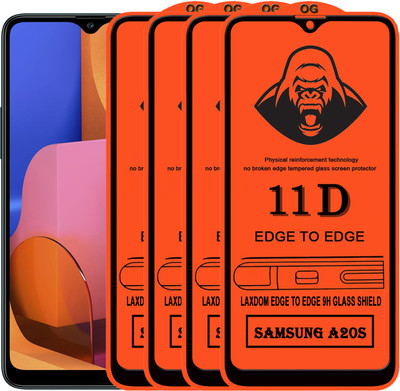 Laxdom Edge To Edge Tempered Glass for SAMSUNG GALAXY A20S(Pack of 4)