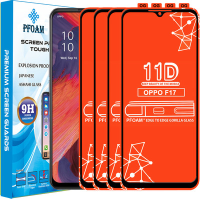 PFOAM Edge To Edge Tempered Glass for OPPO F17(Pack of 4)