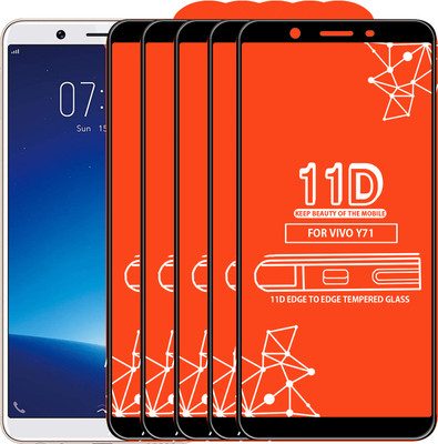Roxel Edge To Edge Tempered Glass for VIVO Y71(Pack of 5)