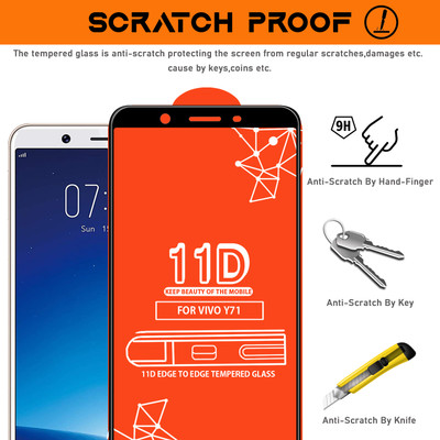 Qyist Edge To Edge Tempered Glass for VIVO Y71(Pack of 4)
