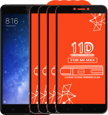 Qyist Edge To Edge Tempered Glass for Mi Max(Pack of 4)