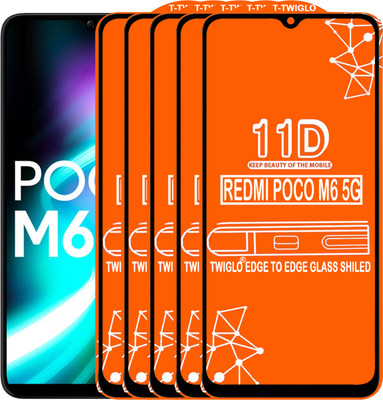 Flipkart SmartBuy Edge To Edge Tempered Glass for REDMI POCO M6 5G(Pack of 5)