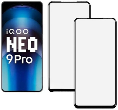 9H Edge To Edge Tempered Glass for iQOO Neo 9 Pro-| | Full Glue Curved Tempered Glass |(Pack of 2)