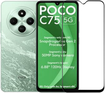 AKSHUD Edge To Edge Tempered Glass for Poco C75 5G(Pack of 1)