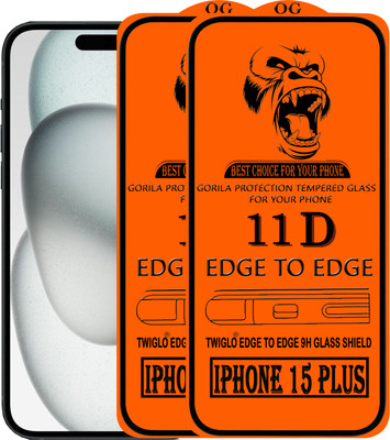 TWIGLO Edge To Edge Tempered Glass for IPHONE 15 PLUS(Pack of 3)