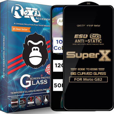 Roxel Edge To Edge Tempered Glass for Moto G82(Pack of 1)