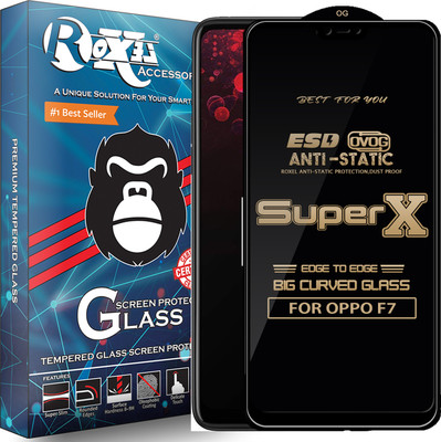 Roxel Edge To Edge Tempered Glass for OPPO F7(Pack of 1)