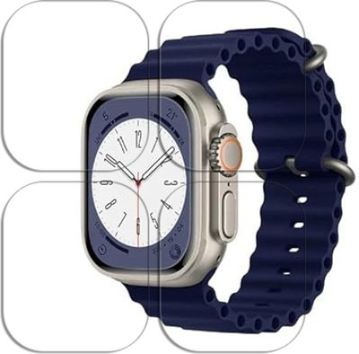 SOMTONE Edge To Edge Tempered Glass for T800 Ultra Watch Smartwatch 1.9 inch SMARTWATCH SCREEN GUARD(Pack of 4)